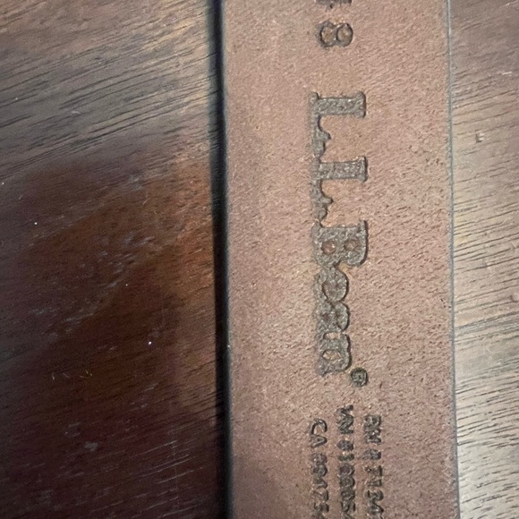 L.L. Bean Brown Leather Belt with Silver Buckle - Picture 5 of 5